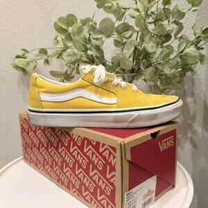 Vans Sk8-Lo Yellow Freesia/True White Sneaker Womens 8.5 Excellent With Box